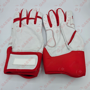 Gants de frappeur de baseball confortables et doux en cuir de vachette véritable à manchette courte Gants de frappeur de baseball Softball pour adultes et jeunes - Product Image 4
