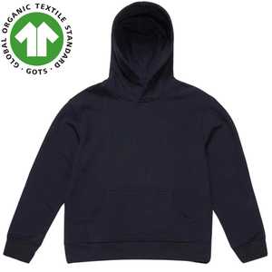 Sudadera con capucha de lana de algodón orgánico 100% para mujer, pesada de 9 oz Sudadera negra, sudadera sostenible certificada GOTS al por mayor - Product Image 1