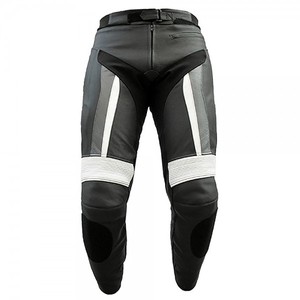 Grey <b>Mens</b> Premium Leather Racing Pants - Product Image 1