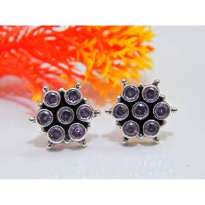 925 Sterling Silver <b>Fine</b> <b>Stud</b> <b>Earrings</b> Handmade Pink Zircon Gemstone Faceted Pink Zircon <b>Earring</b> <b>Stud</b> Elegant Gift for - Product Image 4