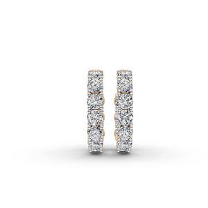 Boucles d'oreilles créoles ovales serties de diamants pour mariée, bijoux élégants en diamant pour les mariées - Product Image 2