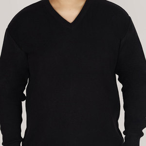 Sweat-shirts d'hiver confortables pour hommes grandes tailles, 100% coton, unis, décontractés, tricotés, vente directe d'usine - Product Image 6