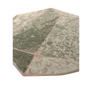 Alfombra Verde Lúcido Hecha a Mano de Lana y Viscosa Tra-15174 de Alta Calidad, 10 mm de Grosor, para Dormitorio, Sala de Estar, Patrón Abstracto, para Uso en Pasillos - Product Image 2