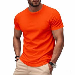 Camiseta de verano 260GSM para hombre, Camisetas básicas holgadas de manga corta a la moda coreana, camisetas sólidas, camiseta de gran tamaño Unisex - Product Image 4