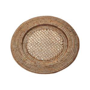Plato de ratán de nuevo diseño con tejido antiguo, perfecto para salones rústicos, áreas de comedor y decoraciones para fiestas al aire libre - Product Image 1
