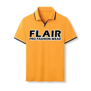 Gran oferta de algodón 100% para hombre, camiseta Polo personalizada de buena calidad, Color sólido, estilo informal, patrón, 180g, tela, peso frontal - Product Image 3
