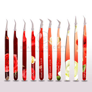 Pince à épiler d'extension de cils colorés de haute précision Outils professionnels en acier inoxydable pour Lash Artists Pro Expert Series - Product Image 3