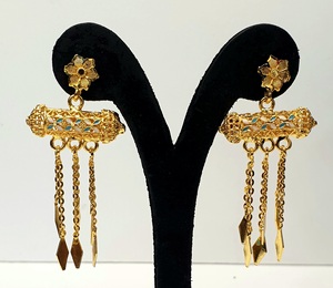 Colección Árabe Dubai, Juego de Joyería para Mujer Chapado en Oro de 24 Quilates, Diseño Único Más Vendido, Diseño Preferido en Túnez y Libia, 2 Gramos de Oro - Product Image 4