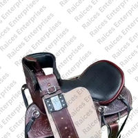 Selle d'équitation anglaise de style western à siège gauchère, best-seller, en cuir véritable sculpté à la main du Pakistan, réutilisable