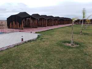 Tentes en poils de chèvre du Sahara, abris nomades traditionnels du désert, adaptés au climat, à la culture et à la vie durable en Afrique du Nord - Product Image 3