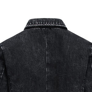 Faites votre propre logo maintenant disponible dans le nouveau prix pas cher Best-seller Professional Logo Fine quality Denim Jacket - Product Image 5