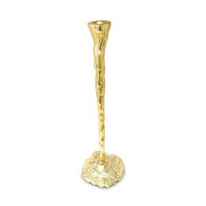 Vintage style metal <b>candle</b> <b>holder</b> with scrollwork accents and elegant structure ideal for romantic <b>dinner</b> or holiday decor - Product Image 1