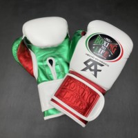 No Boxing No Life Guantes de Boxeo Profesionales con Cordones, Cuero Vacuno de Primera Calidad, Acolchado Grueso de 4 Capas, Transpirables y que Absorben la Humedad