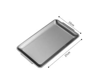 Bandeja metálica para alimentos, bandeja de acero inoxidable para hornear, bandejas de almacenamiento - Product Image 4