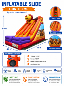 Parque Infantil Inflable Profesional de 7x4x6 m – Tobogán Inflable de PVC – Uso Profesional en Interiores/Exteriores – Cumple con las Normas de la UE - Product Image 4