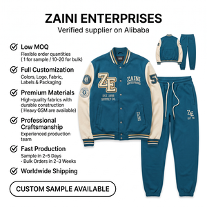 Chándal Deportivo Unisex ZAINI, 320 GSM, Algodón y Poliéster, Felpa, Verde Lima, Mangas en Contraste, Bordado Chenille Personalizado - Product Image 1