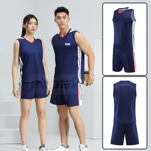 Ensemble de maillots de volley-ball unisexe INDEX sans manches, col en V, évacuation de l'humidité, 100% polyester, vêtements de sport pour adultes toutes saisons - Product Image 4