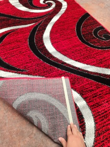 Tapis Adiva en polyester style Turquie Gaziantep, tissé jacquard, à poils longs, rembourré, réversible, lavable, fabriqué à la machine - Product Image 2