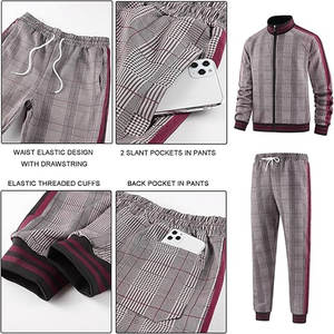 ชุดวอร์มสองชิ้นใส่ได้ทั้งชายและหญิงแบบมีซิปสวมใส่สบายทำจากผ้าโพลีเอสเตอร์เป็นมิตรต่อสิ่งแวดล้อมเหมาะสำหรับวิ่งออกกำลังกายในฤดูหนาว - Product Image 6