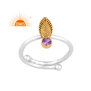 Bague en argent sterling fin de meilleure qualité, améthyste naturelle, pierre précieuse empilable, fabricant de bijoux personnalisés - Product Image 1