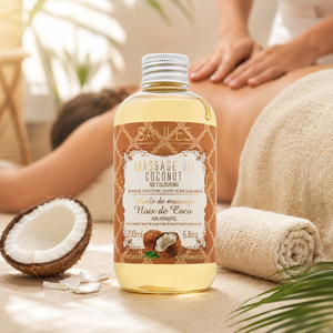 Aceite de Masaje Vegano Herbal de Coco Hidratante 200ml, Aceite Corporal Suavizante, Nutrición Profunda Profesional para Spa, Hecho en la UE - Product Image 1
