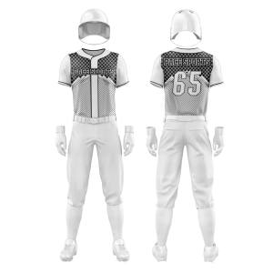 ชุดเครื่องแบบชุดกีฬาซอฟต์บอลเบสบอลผ้าโพลีเอสเตอร์กันแบคทีเรียระบายอากาศได้ดี100% โลโก้ตามสั่งสี - Product Image 2