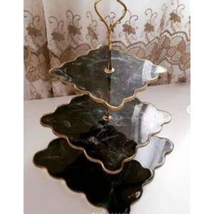 ที่ตั้งเค้กเรซินซึ่งได้รับแรงบันดาลใจจากนักออกแบบพร้อมการตกแต่งระดับพรีเมียมสำหรับการจัดวางโต๊ะของหวานที่มีสไตล์และทันสมัย - Product Image 2