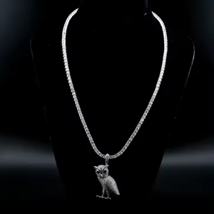 Pendentif en diamant moissanite hip hop glacé avec zircone or \ argent plaqué argent 925 et laiton pour cadeau de fiançailles - Product Image 3
