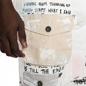 Short en jean personnalisé avec strass pour hommes Short en jean élégant orné-Short streetwear de qualité supérieure pour hommes - Product Image 6