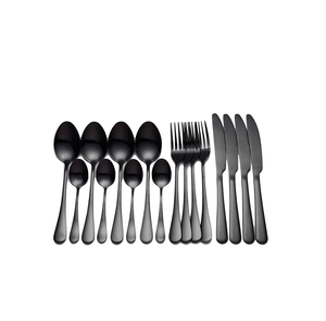 Juego de cubiertos de acero inoxidable Cubiertos sostenibles Cuchillo Cucharas Tenedores para bodas 4PCs Uso espejado - Product Image 3