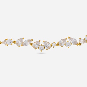 Zircon <b>Bracelet</b> 191931 Marquise Cut Diamond Shape Zinc Alloy Material for Parties - Product Image 3