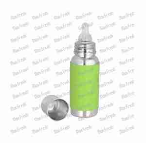 Biberón pequeño Maxfresh para bebés, agarre de silicona de acero inoxidable 304, biberón de alta calidad sin BPA, bebidas seguras, venta al por mayor - Product Image 2