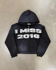 Sudadera con capucha Vintage con hombros caídos lavados con ácido para hombre, ropa de calle con cremallera de algodón 100%, estampado de pantalla bordado, estilo de invierno multicolor - Product Image 5