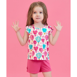 Conjuntos Cortos de Tela de Bambú para Niñas Pequeñas, Ropa de Uso Diario - Product Image 1