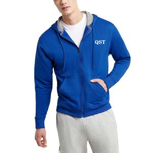 Full Zipper <b>Hoodie</b> 100% Cotton Breathable Winter Fashion Street Wear Sweatshirt Unisex Fit High Quality <b>Thermal</b> Hoodies - Product Image 1