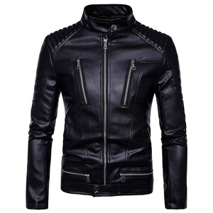 Veste en cuir de vache véritable respirante de haute qualité 2026 pour homme, veste d'hiver chaude en cuir véritable à col montant avec fermeture éclair - Product Image 6