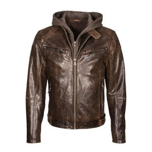 แจ็กเก็ตหนังแกะแท้สำหรับผู้ชายแจ็กเก็ตให้ความอบอุ่นดีไซน์ฟองสีคอนยัคสำหรับฤดูหนาว - Product Image 6