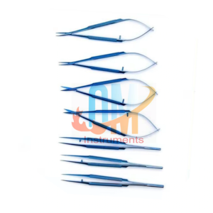 Ciseaux corneens Castroviejo manuels en titane, micro-ciseaux réutilisables, instruments ophtalmiques pour usage hospitalier |   Instrument OldMed - Product Image 3