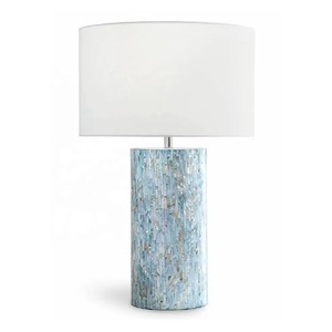 Modern Botanical Pattern Mother of Pearl Table Lamp Without <b>Shade</b> Elegant Indoor Electric Desk Lamp Stylish Bedroom Living Room - Product Image 5