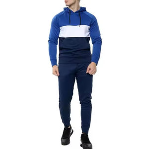 Diseño de logotipo personalizado Trajes para hombre Ajuste en blanco Sweatsuit Jogging Trajes Ropa deportiva Correr Gimnasio Poliéster Chándales Conjuntos para hombres - Product Image 1