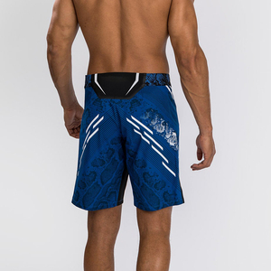 Short de combat MMA de qualité supérieure Bjj Training Mma Men Fight Night Short de combat pour hommes Long Fit Blue/USA - Product Image 6