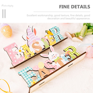 กรอบรูปเด็กยี่ห้อ Delarchi แบบกำหนดเองได้ ฐานไม้ตั้งโต๊ะ สำหรับใช้ในบ้าน ตกแต่งงานเทศกาล DIY ของประดับตกแต่งเทศกาลอีสเตอร์ - Product Image 2