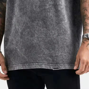 Nouveaux T-shirts Oversize 100% Coton Effet Vintage 2026 pour Hommes – Personnalisation Logo, Délavé à l'Acide, Vêtements Décontractés Personnalisés pour Hommes - Product Image 6