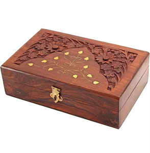 Manufacturer Supplier's Unique Handcrafted Wooden Jewelry Ring Box New Design Handmade Decorative Wedding Gift Storage <b>Boxes</b> - Product Image 3