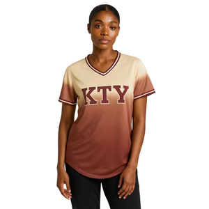 Maillot de sport pour femmes de haute qualité OEM KTY avec lettres grecques, t-shirt athlétique avec lettres personnalisées, chemises de sororité pour femmes sur le campus - Product Image 4