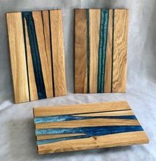 ArtisanVibe Planche à découper en résine de bois émaillée écologique avec conception d'ange de fruits Taille personnalisable Vente en gros sans danger pour les aliments - Product Image 4