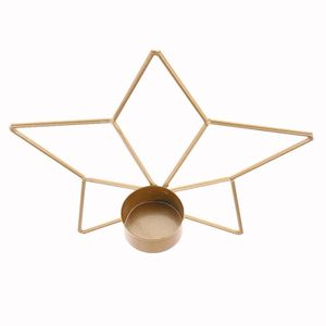 Portavelas metálico con el mejor acabado, artículos de decoración del hogar, portavelas de Metal en hierro chapado en oro, portavelas - Product Image 1
