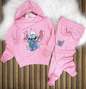 Ensembles de survêtements coordonnés pour enfants, style vintage délavé, col en V, coupe décontractée, bas élastique, vêtements de qualité supérieure, livraison directe d'usine - Product Image 5