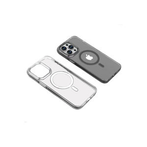 Étui de charge sans fil transparent de luxe Netzy pour iPhone 14 Pro 14 Pro, silicone antichoc compatible avec Magsafe, coque arrière - Product Image 1