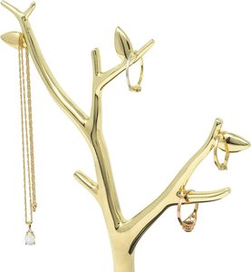 Arbre à bijoux en marbre-porte-collier en or-porte-bijoux pour colliers et bagues-organisateur de bijoux - Product Image 5